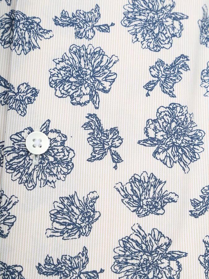 Olymp Overhemd Lange Mouw Luxor Overhemd Print Blauw - Foto 3