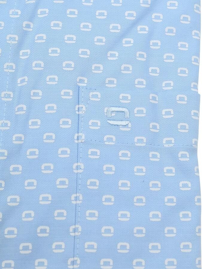 Olymp Luxor Overhemd Print Logo Blauw - Foto 2