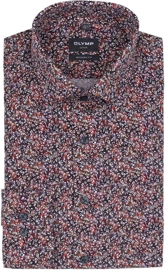 OLYMP Overhemd met lange mouwen Luxor modern fit in allover-ontwerp - Foto 3