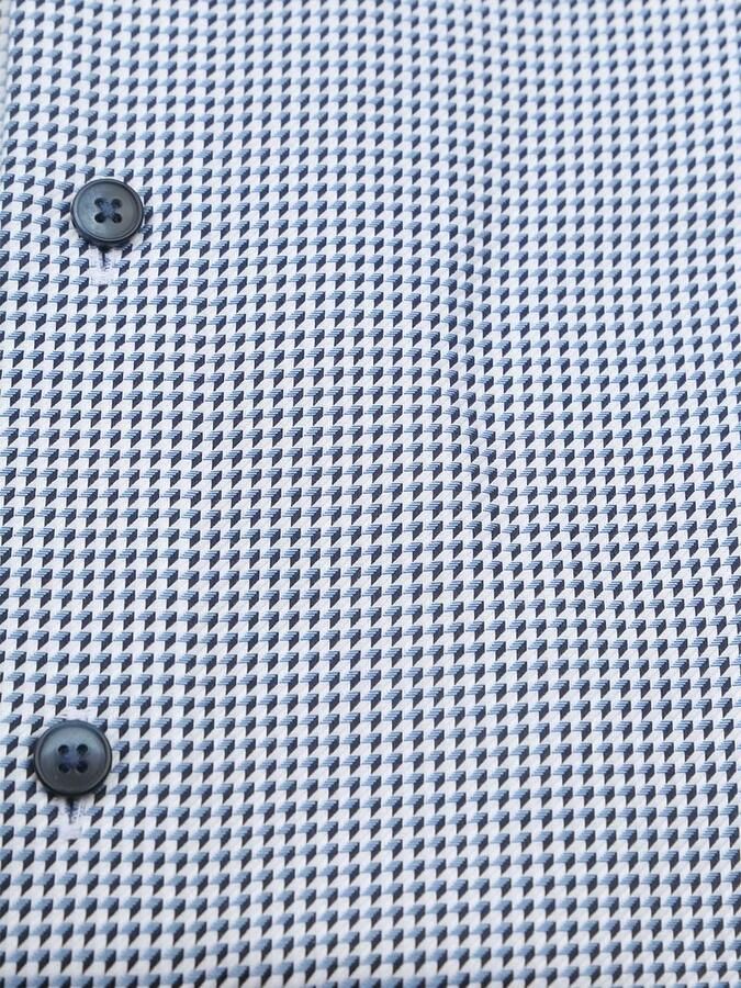 Olymp Luxor Overhemd Print Structura Blauw - Foto 2