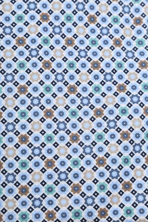 Olymp Luxor Overhemd Stretch Print Blauw - Foto 2