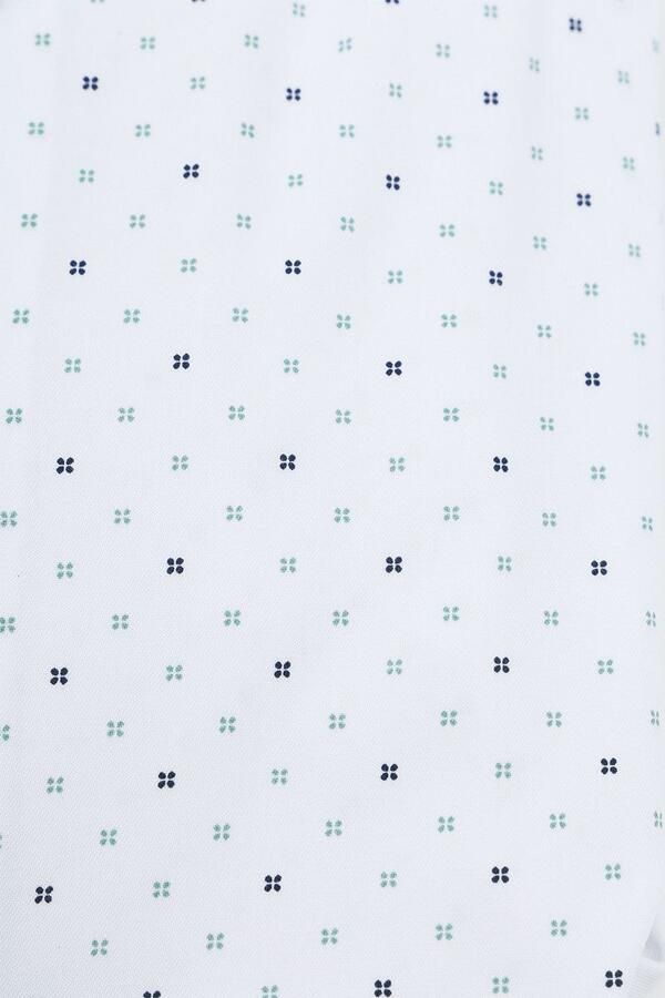 Olymp Luxor Overhemd Stretch Print Wit - Foto 2
