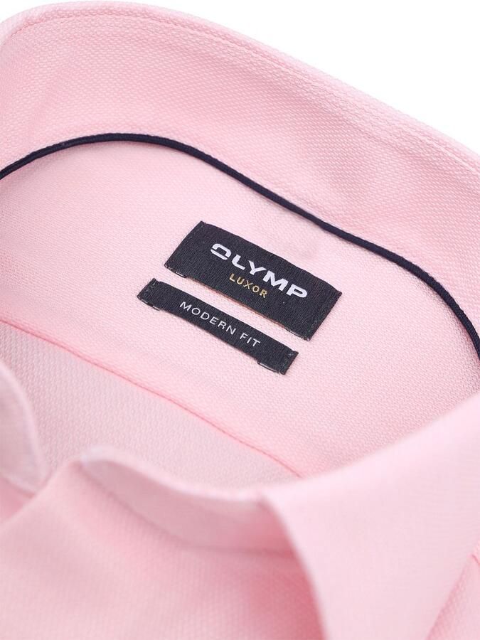 Olymp Luxor Overhemd Extra Lange Mouwen Structure Roze - Foto 2