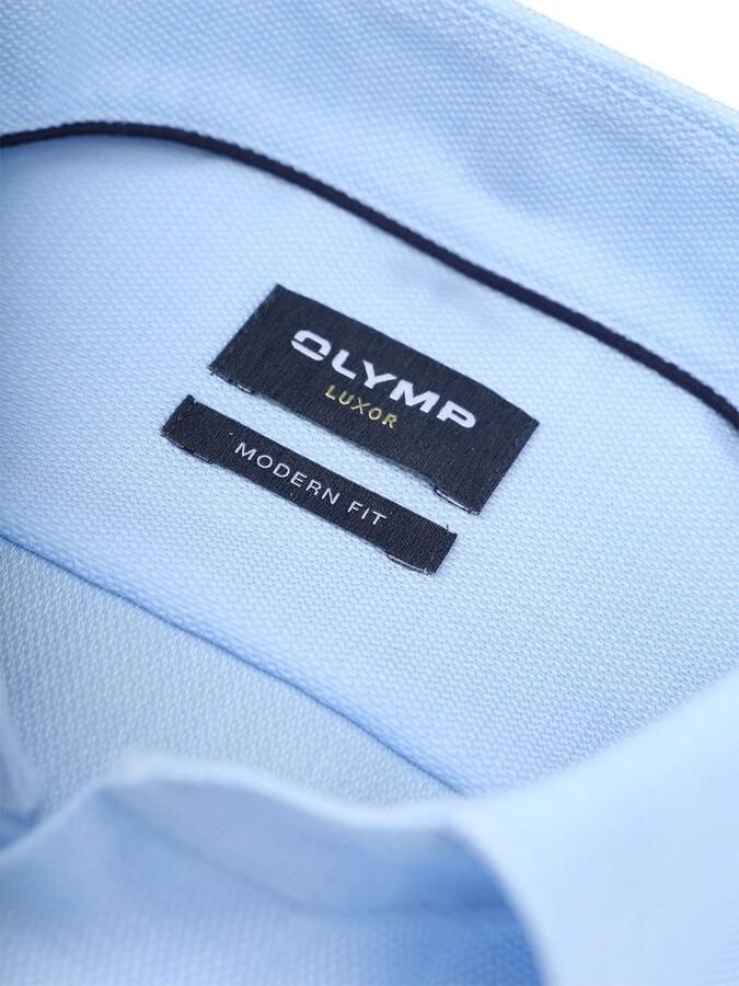 Olymp Luxor Short Sleeve Overhemd Structure Lichtblauw - Foto 2