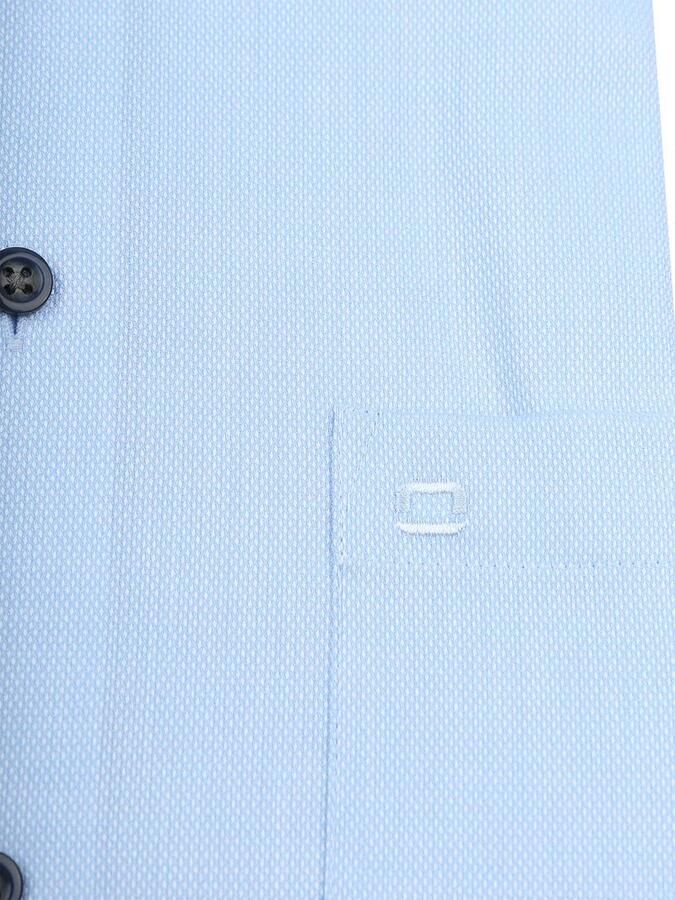 Olymp Luxor Short Sleeve Overhemd Structure Lichtblauw - Foto 3