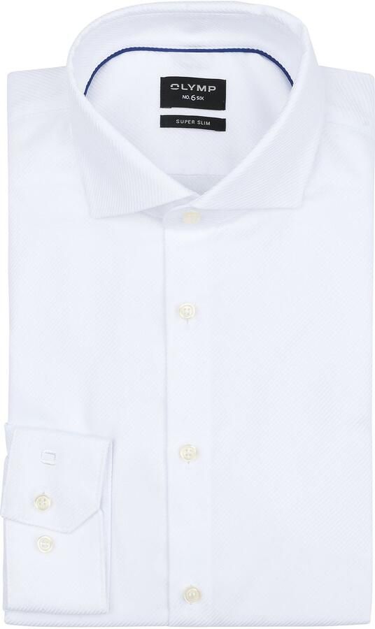 OLYMP No. Six Super slim fit zakelijk overhemd van twill - Foto 3