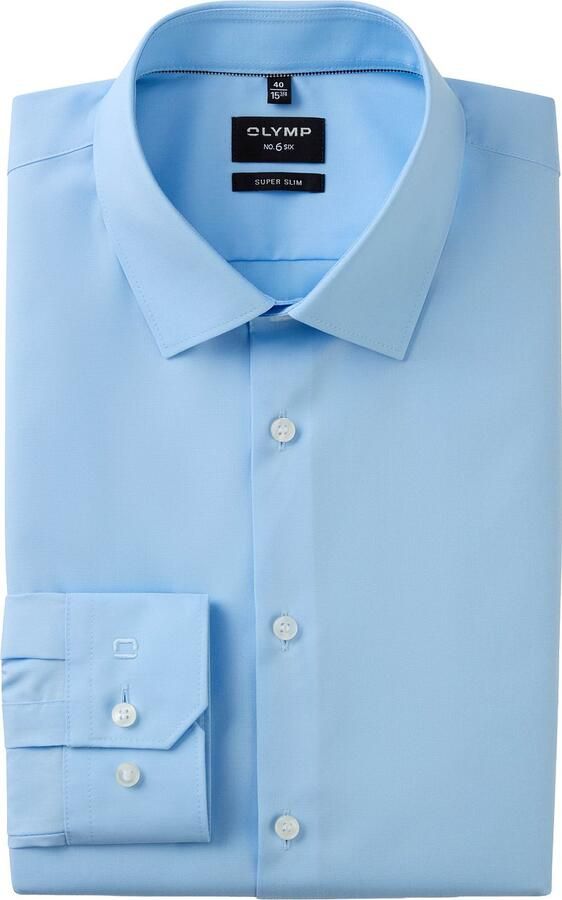 OLYMP No. Six Zakelijk super slim fit overhemd van popeline met extra lange mouwen