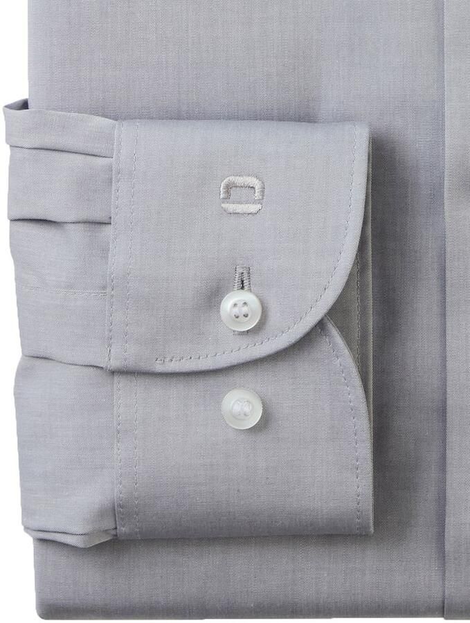 OLYMP Level Five Slim fit zakelijk overhemd van chambray - Foto 2