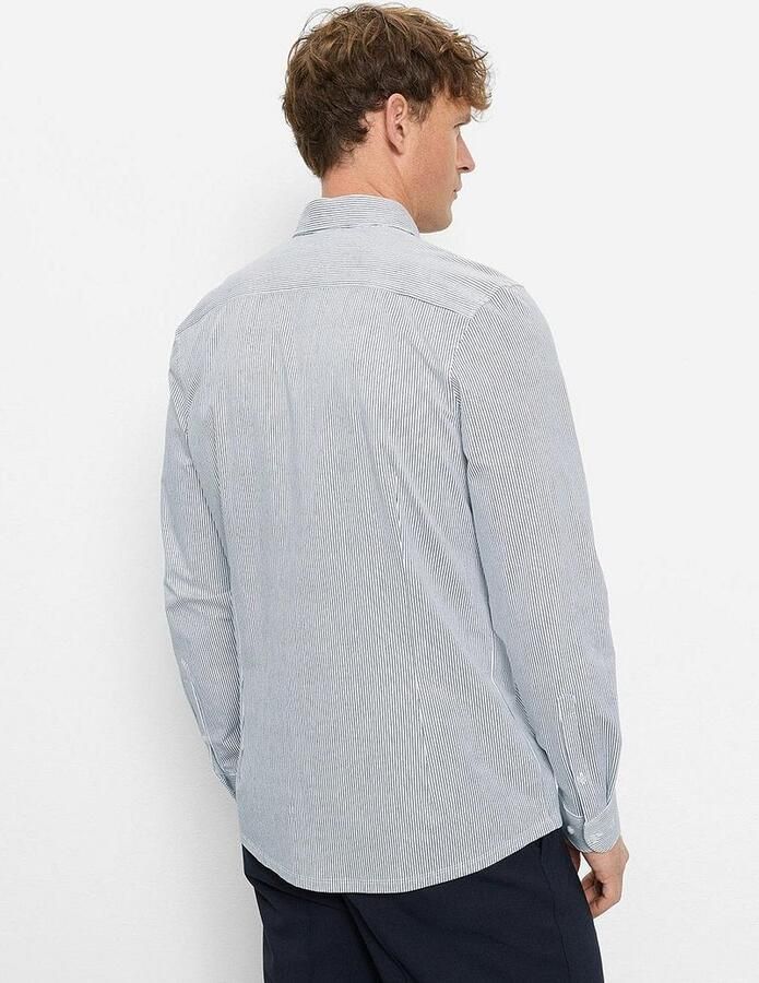 Olymp Overhemd Level 5 24 Seven Penstripe Blauw - Foto 3