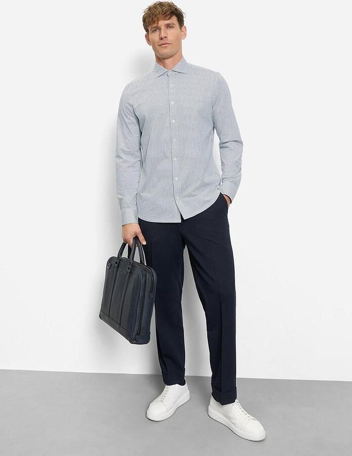 Olymp Overhemd Level 5 24 Seven Penstripe Blauw - Foto 2