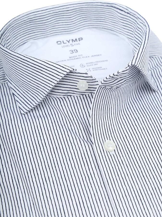 Olymp Overhemd Level 5 24 Seven Penstripe Blauw - Foto 5