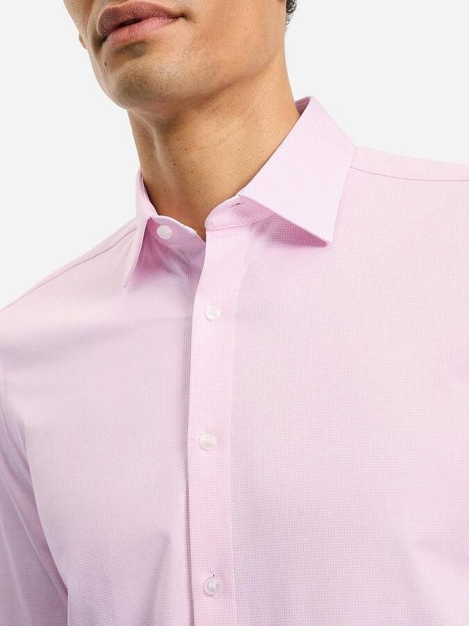 Olymp Overhemd Level 5 24 Seven Pied De Poule Roze - Foto 3