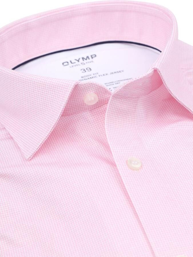 Olymp Overhemd Level 5 24 Seven Pied De Poule Roze - Foto 4