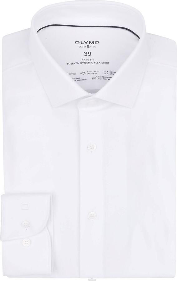 OLYMP Level Five Slim fit zakelijk overhemd met stretch - Foto 3