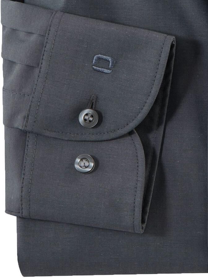 OLYMP Level Five Slim fit zakelijk overhemd van chambray - Foto 3