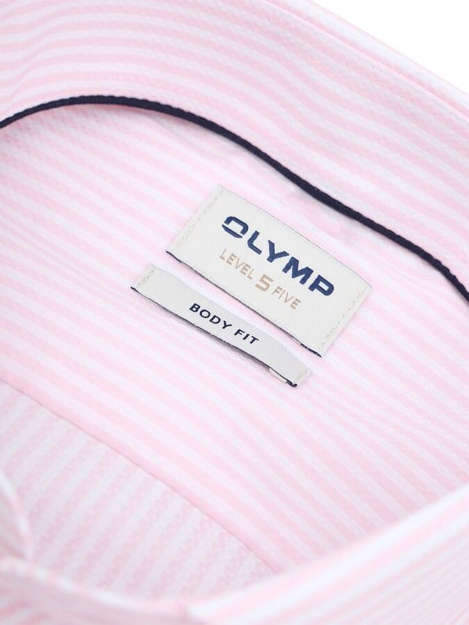 Olymp Overhemd Level 5 Luxury Stripe Roze - Foto 5