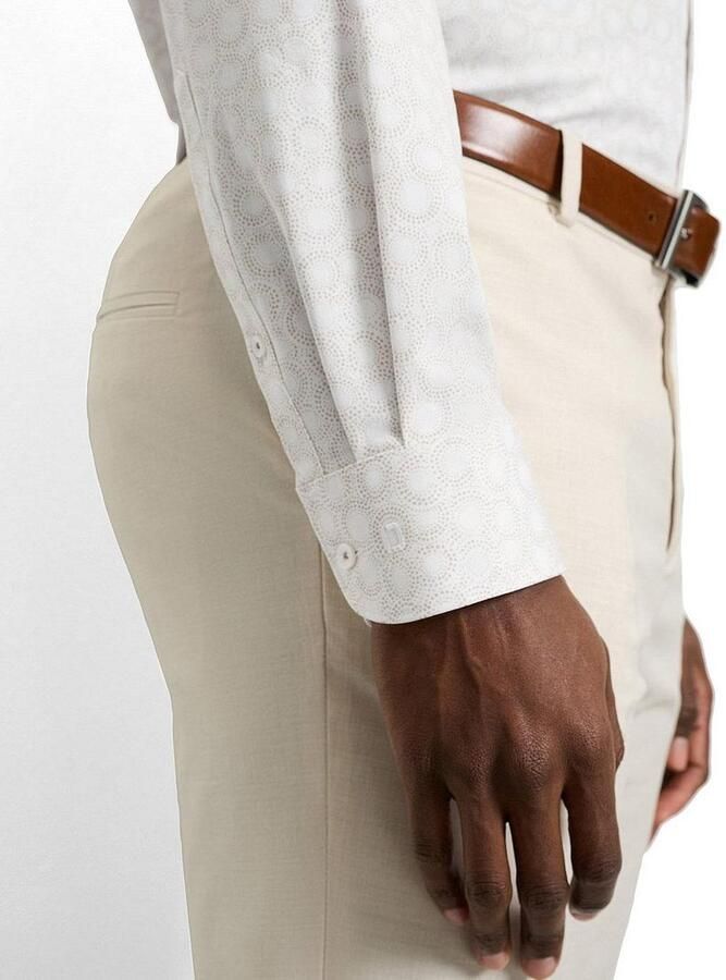 Olymp Overhemd Level 5 Print Beige - Foto 5