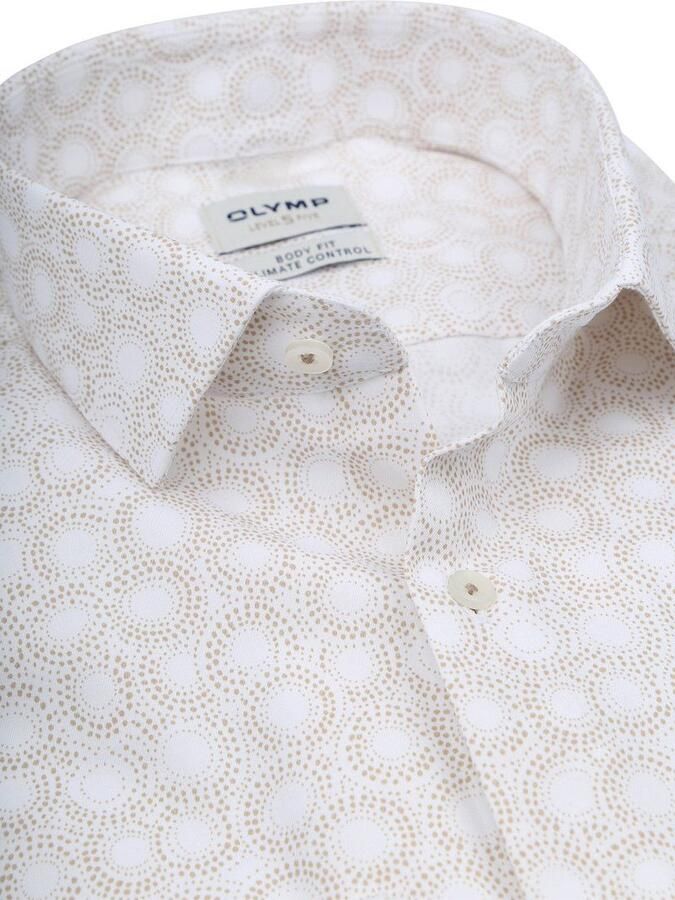 Olymp Overhemd Level 5 Print Beige - Foto 4