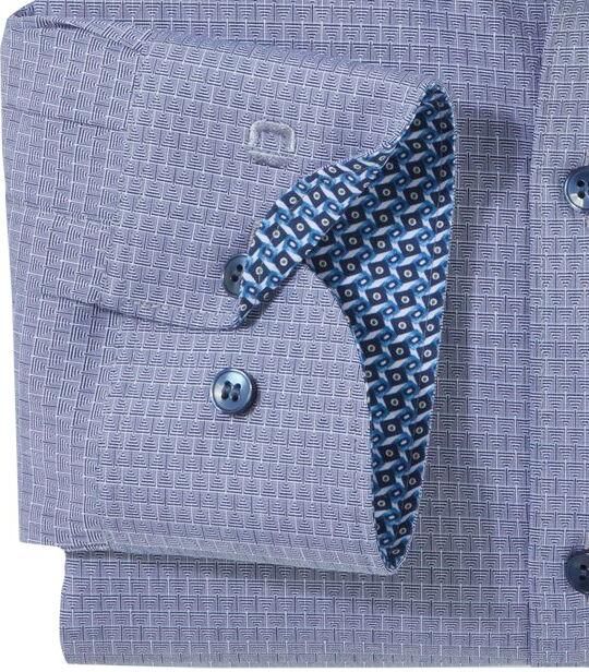 Olymp Overhemd Level 5 Print Blauw Extra Lange Mouwen - Foto 3