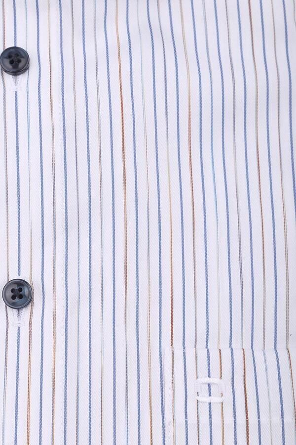 Olymp Short Sleeve Overhemd Luxor Strepen Blauw - Foto 2