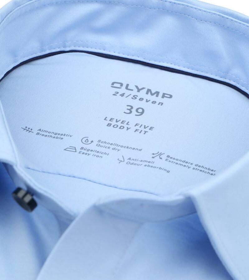Olymp Short Sleeve Overhemd Lvl 5 24 Seven Lichtblauw - Foto 2