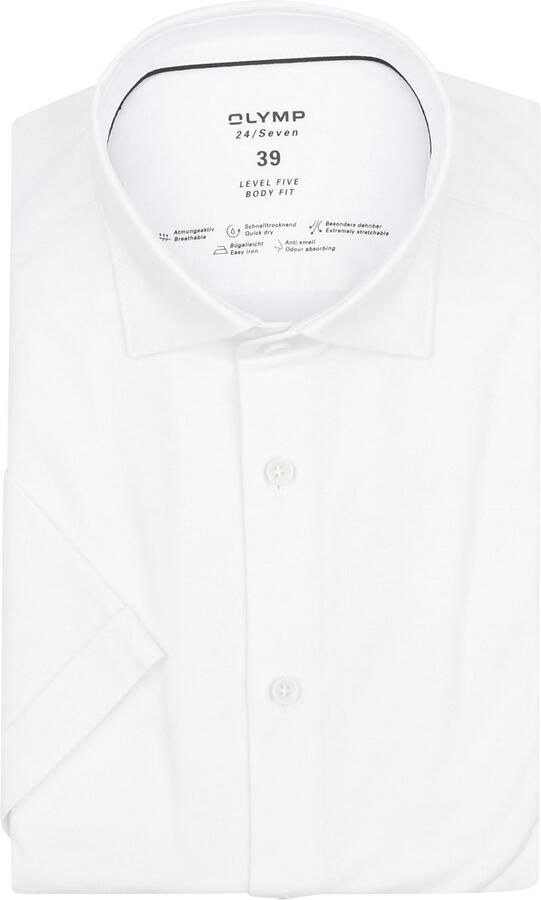 Olymp Short Sleeve Overhemd Lvl 5 24 Seven Wit - Foto 4
