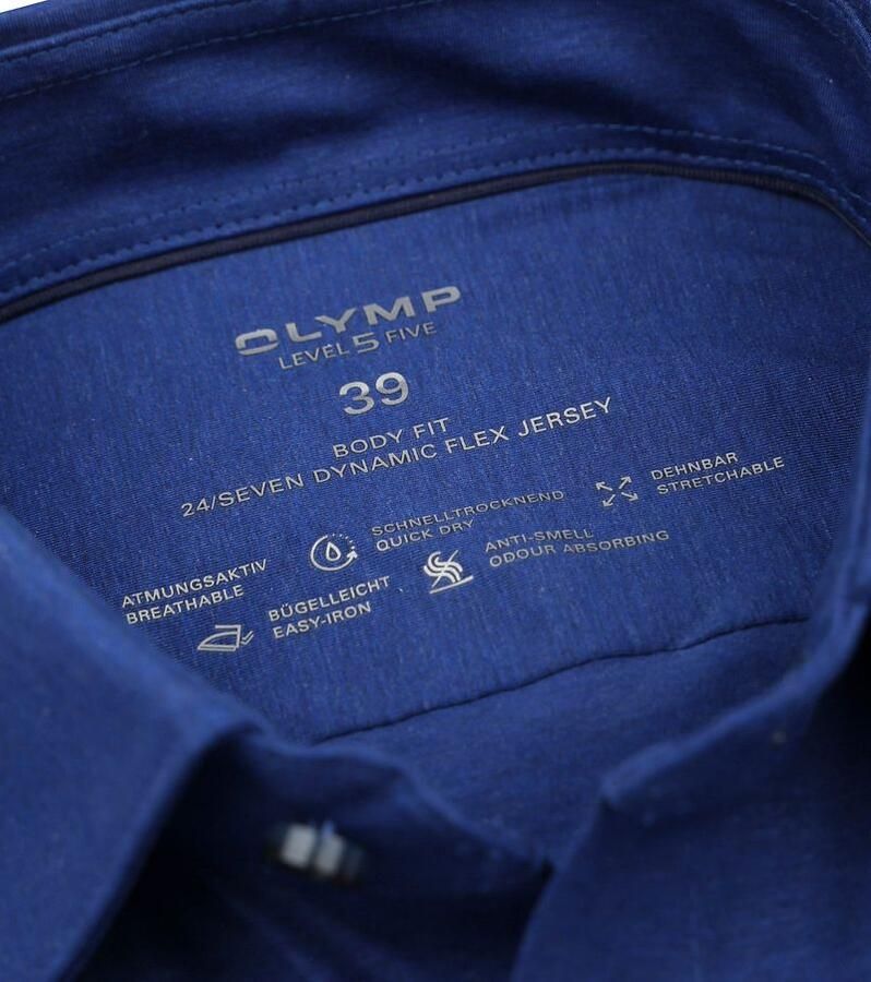 Olymp Short Sleeve Overhemd Lvl 5 Kobaltblauw - Foto 2