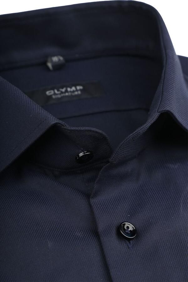 Olymp Signature Overhemd Twill Navy - Foto 2