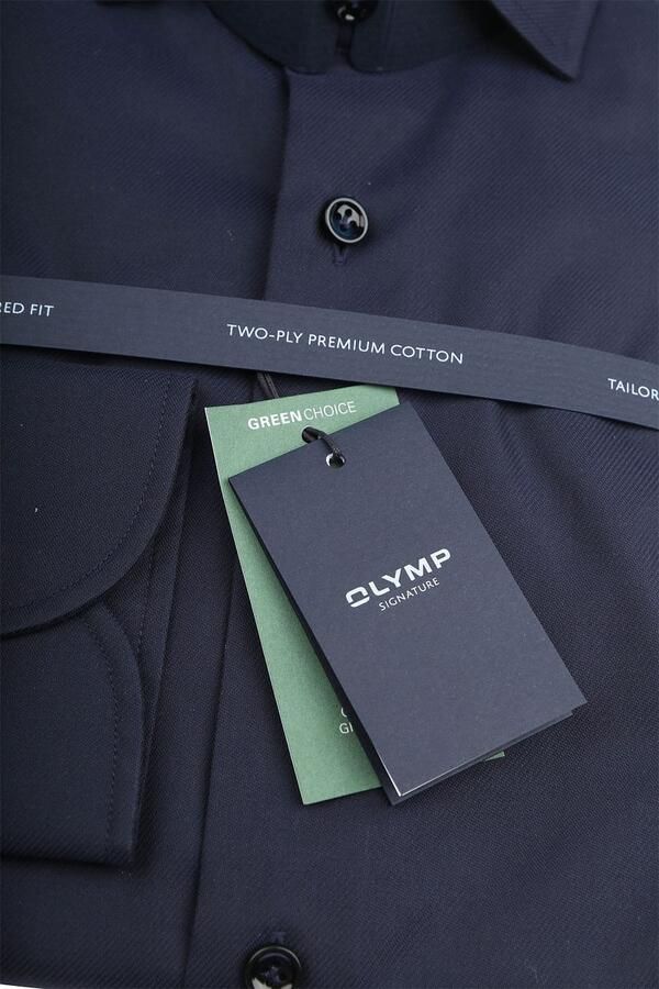 Olymp Signature Overhemd Twill Navy - Foto 4