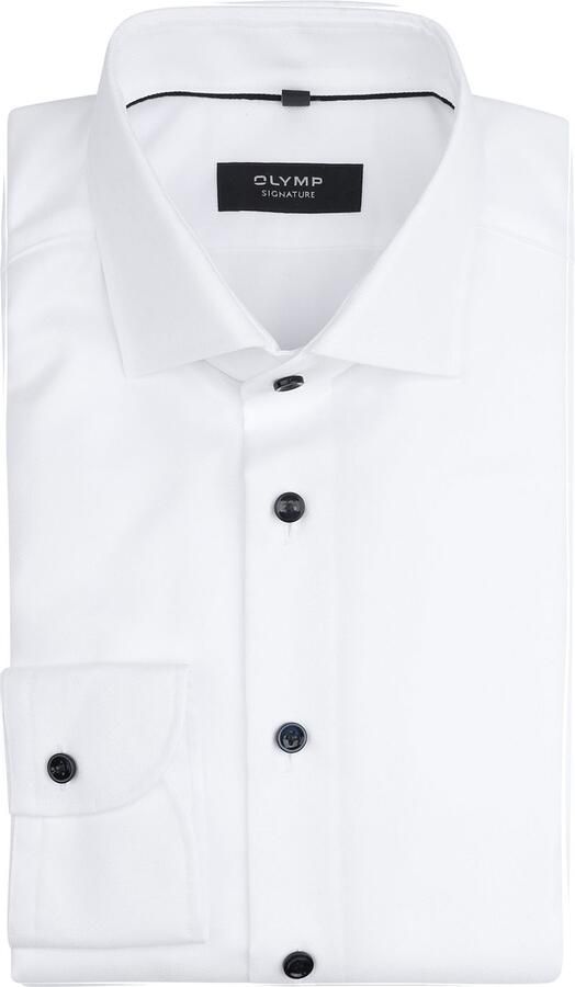 Olymp Signature Overhemd Twill Wit
