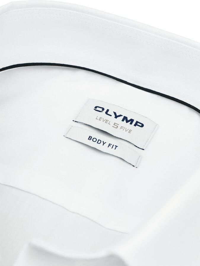 OLYMP Smokingoverhemd Level Five body fit Omslagmanchetten verborgen knoopsluiting - Foto 5
