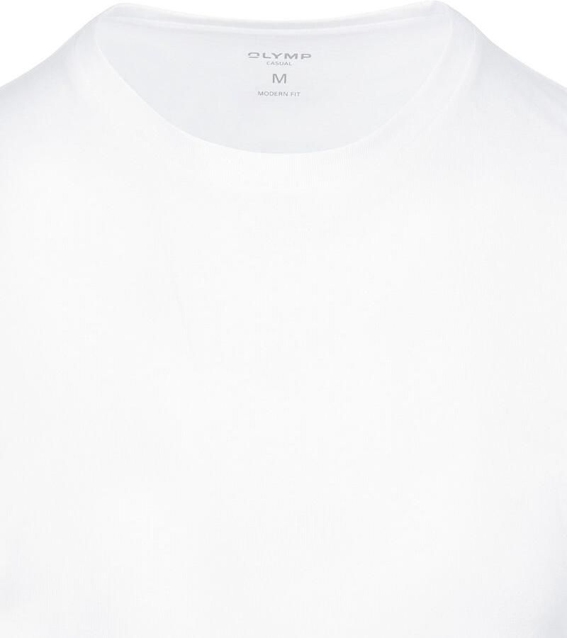 OLYMP Level Five T-shirt met geribde ronde hals in een set van 2 stuks