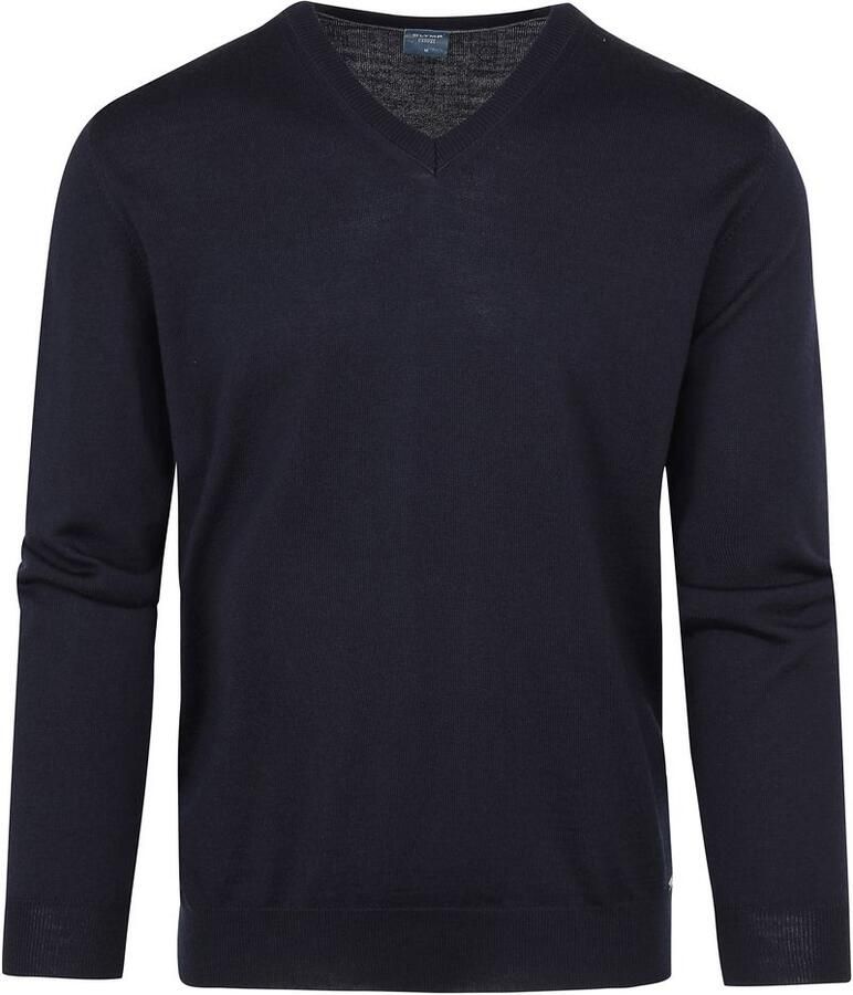 OLYMP Trui met V-hals brei casual klassieke brei-pullover