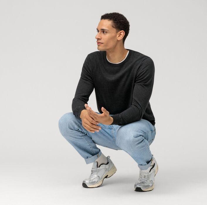 OLYMP Trui met ronde hals brei casual moderne gebreide trui - Foto 4