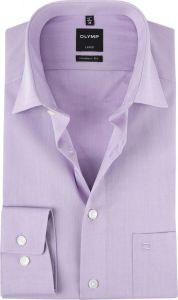 Olymp overhemd lavendel uni strijkvrij