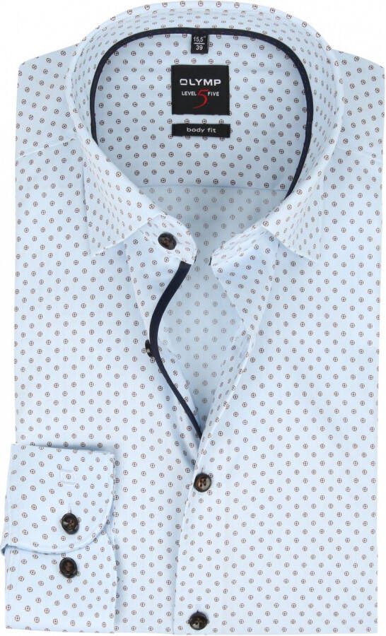 Olymp Overhemd Lvl 5 Sleeve7 Blauw