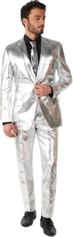 OppoSuits Shiny Silver Kostuum