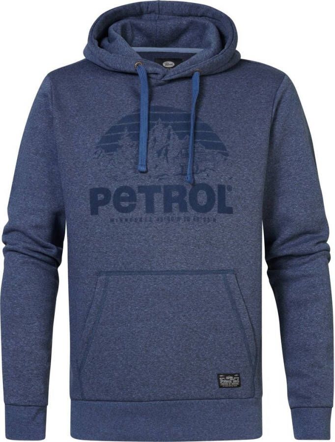 Petrol Industries hoodie met printopdruk midnight navy