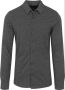 Petrol Industries gemêleerd slim fit overhemd black - Thumbnail 2