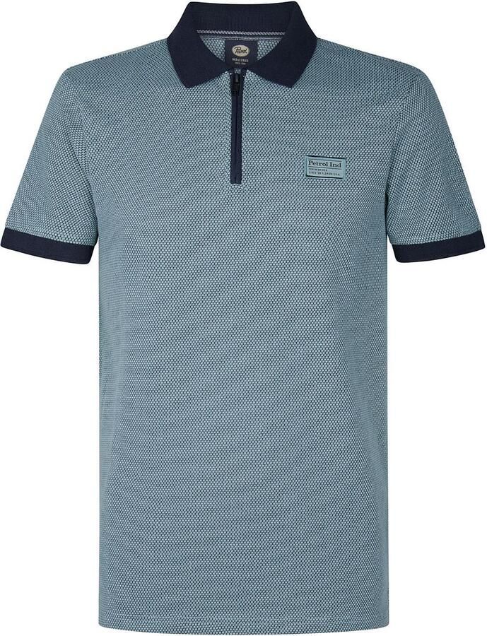 Petrol Industries T-shirt Half Zip Polo Keyline Ocean Blauw - Foto 4
