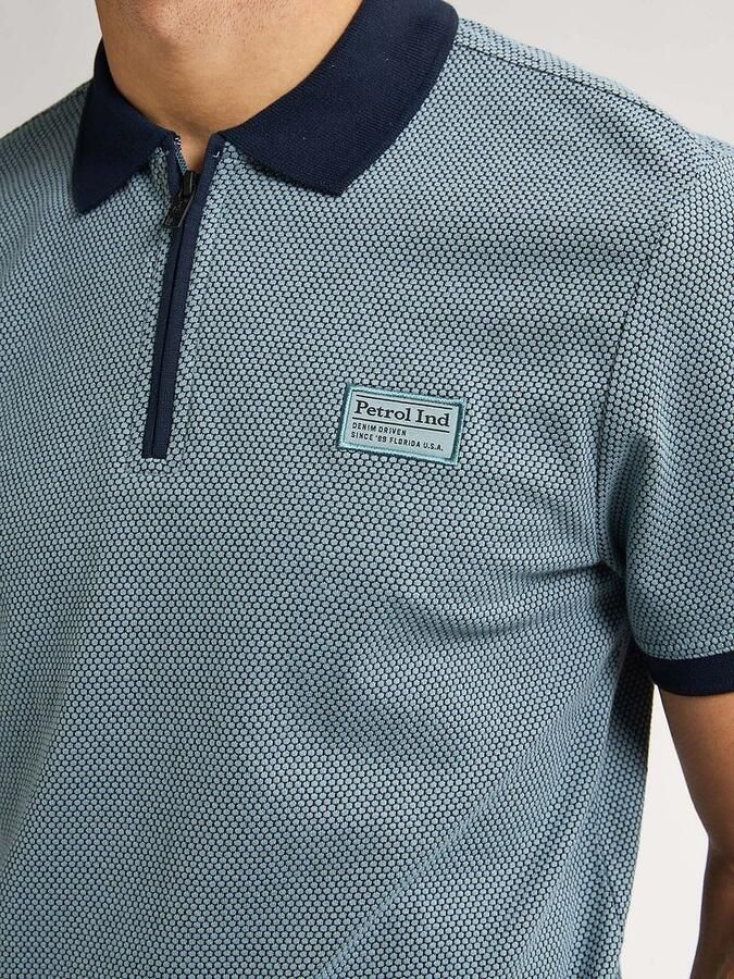 Petrol Industries T-shirt Half Zip Polo Keyline Ocean Blauw - Foto 3