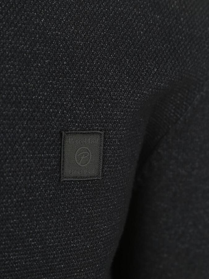 Petrol Half Zip Pullover Melange Navy