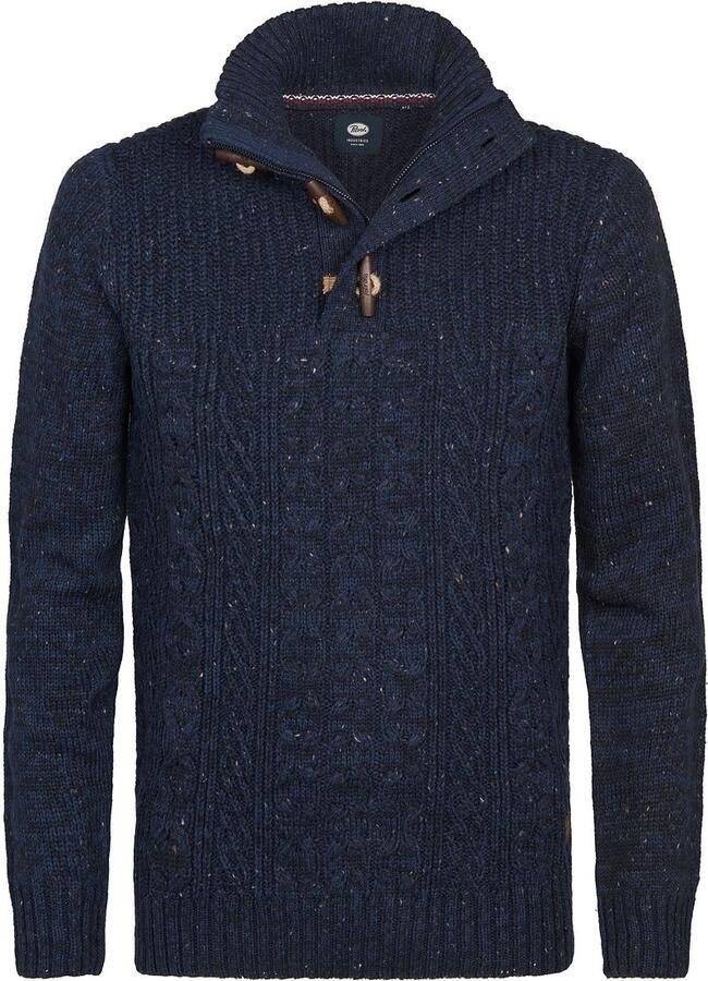 Petrol Kabeltrui Half Zip Hamilton Navy