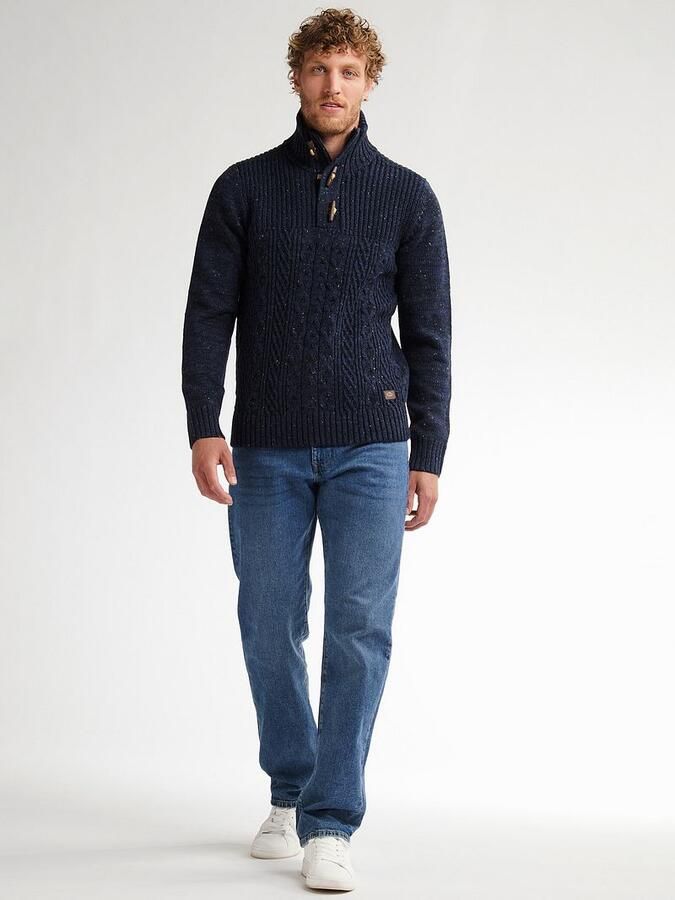 Petrol Kabeltrui Half Zip Hamilton Navy - Foto 2