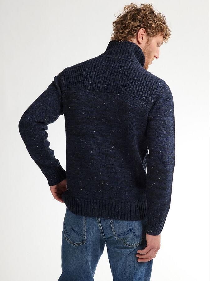 Petrol Kabeltrui Half Zip Hamilton Navy - Foto 4