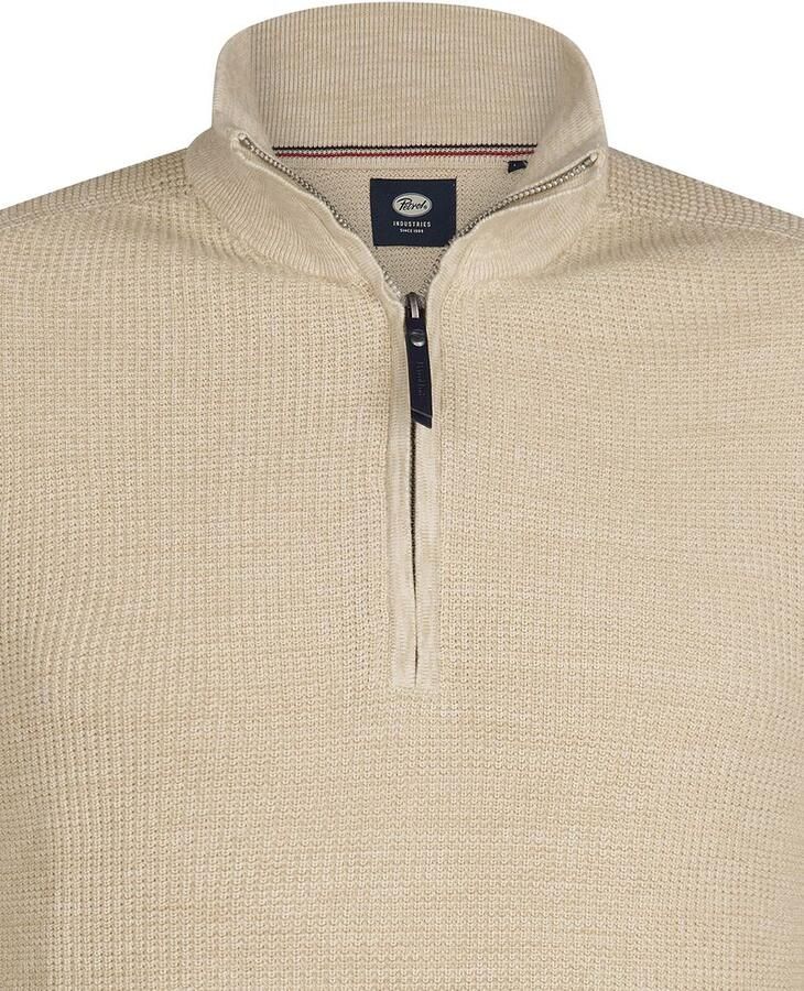 Petrol Knitted Half-Zip Sweater Nashville Beige - Foto 2