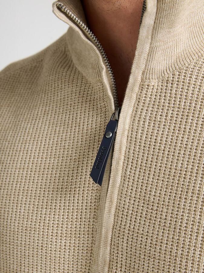 Petrol Knitted Half-Zip Sweater Nashville Beige - Foto 3