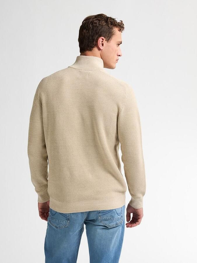 Petrol Knitted Half-Zip Sweater Nashville Beige - Foto 5