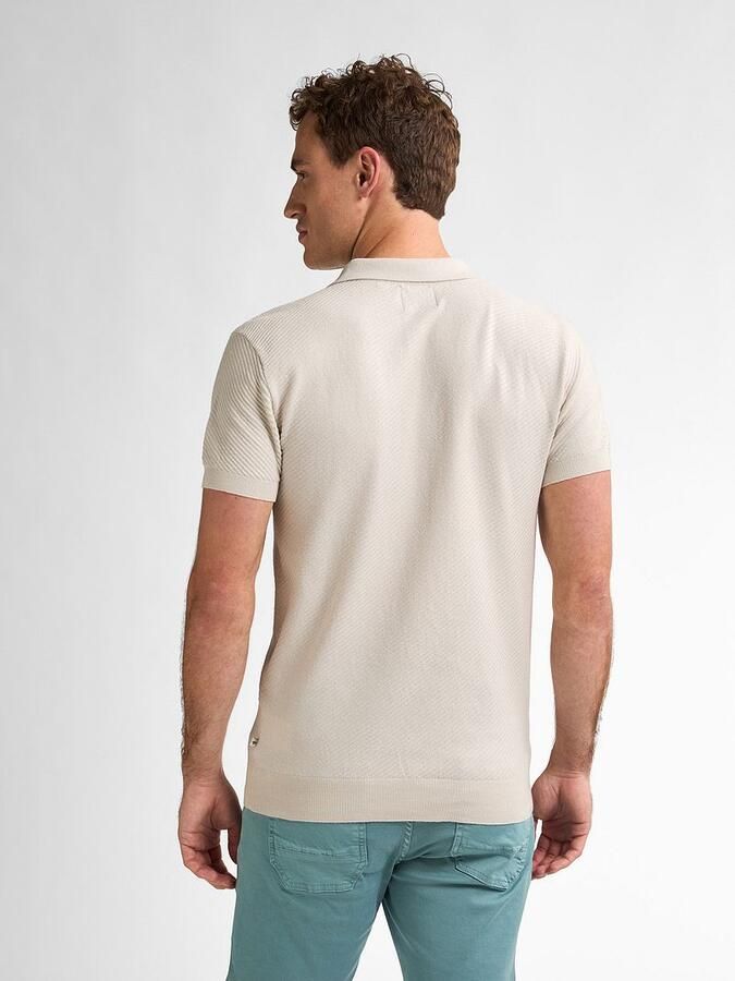 Petrol Knitted Polo Ecru - Foto 4