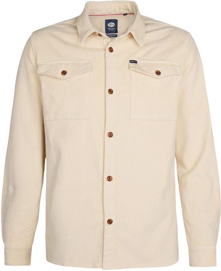 Petrol Overhemd Corduroy Beige